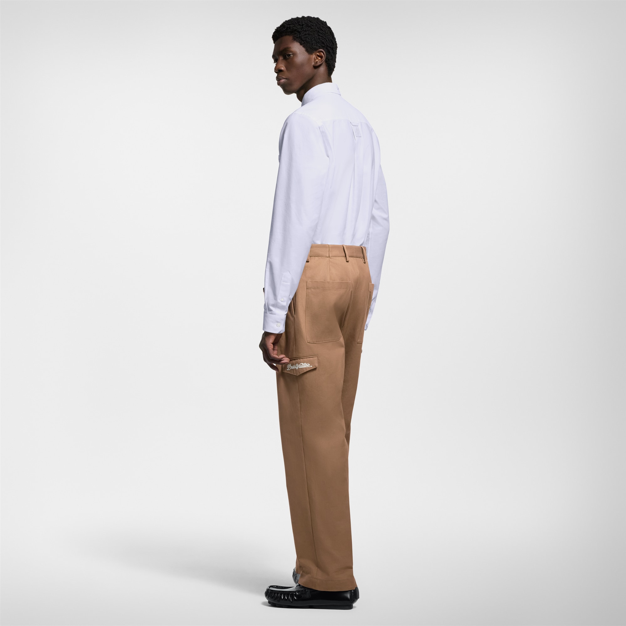  Embellished Long-Sleeved Cotton Shirt  in Men