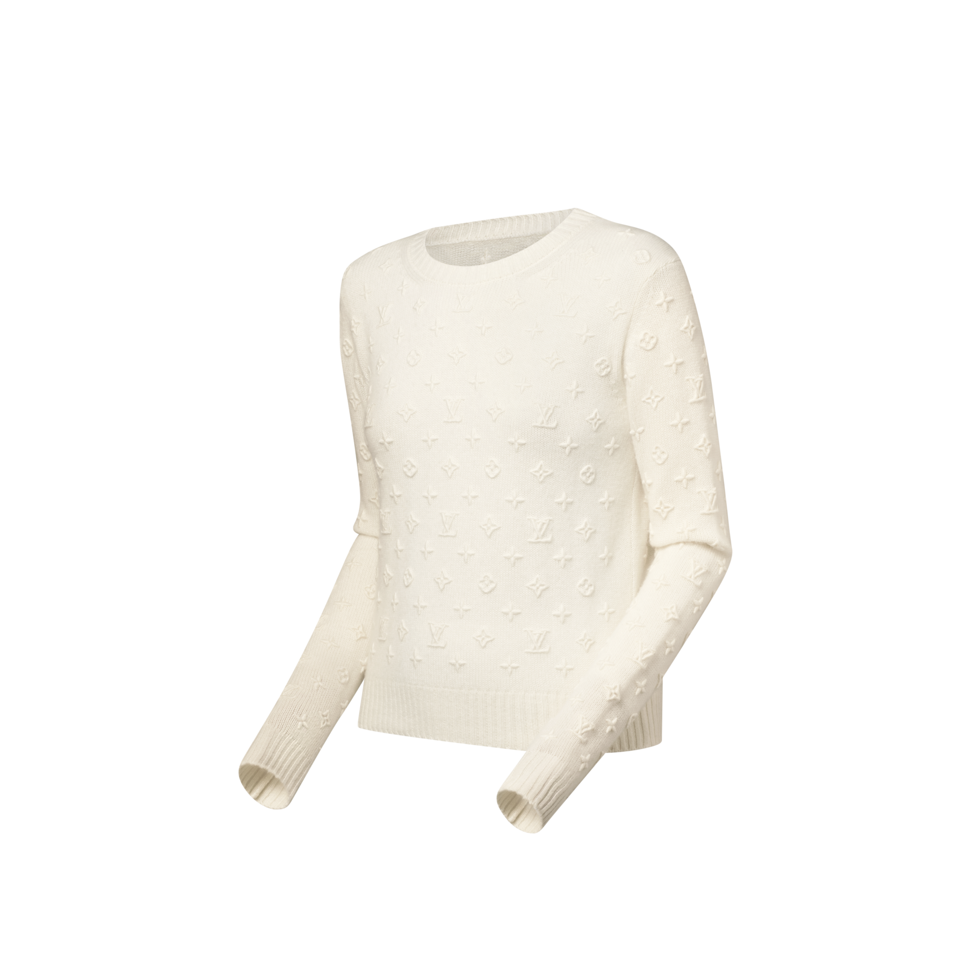 3D Monogram Knit Pullover  in Women