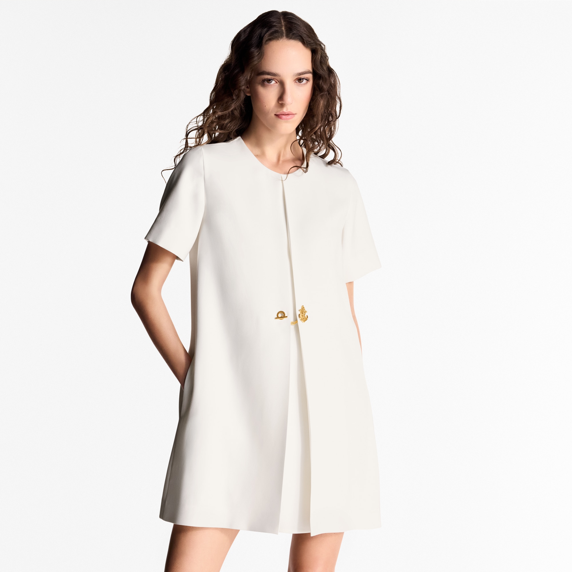 Anchor Button A-Line Dress   in Women