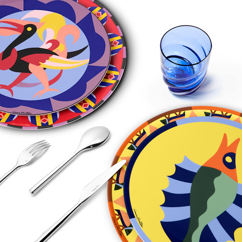 Animali Fantastici Fish Dinner Plate in Trunks, Travel and Home's Home and Art of Dining Art of Dining collections by Louis Vuitton (Product zoom)