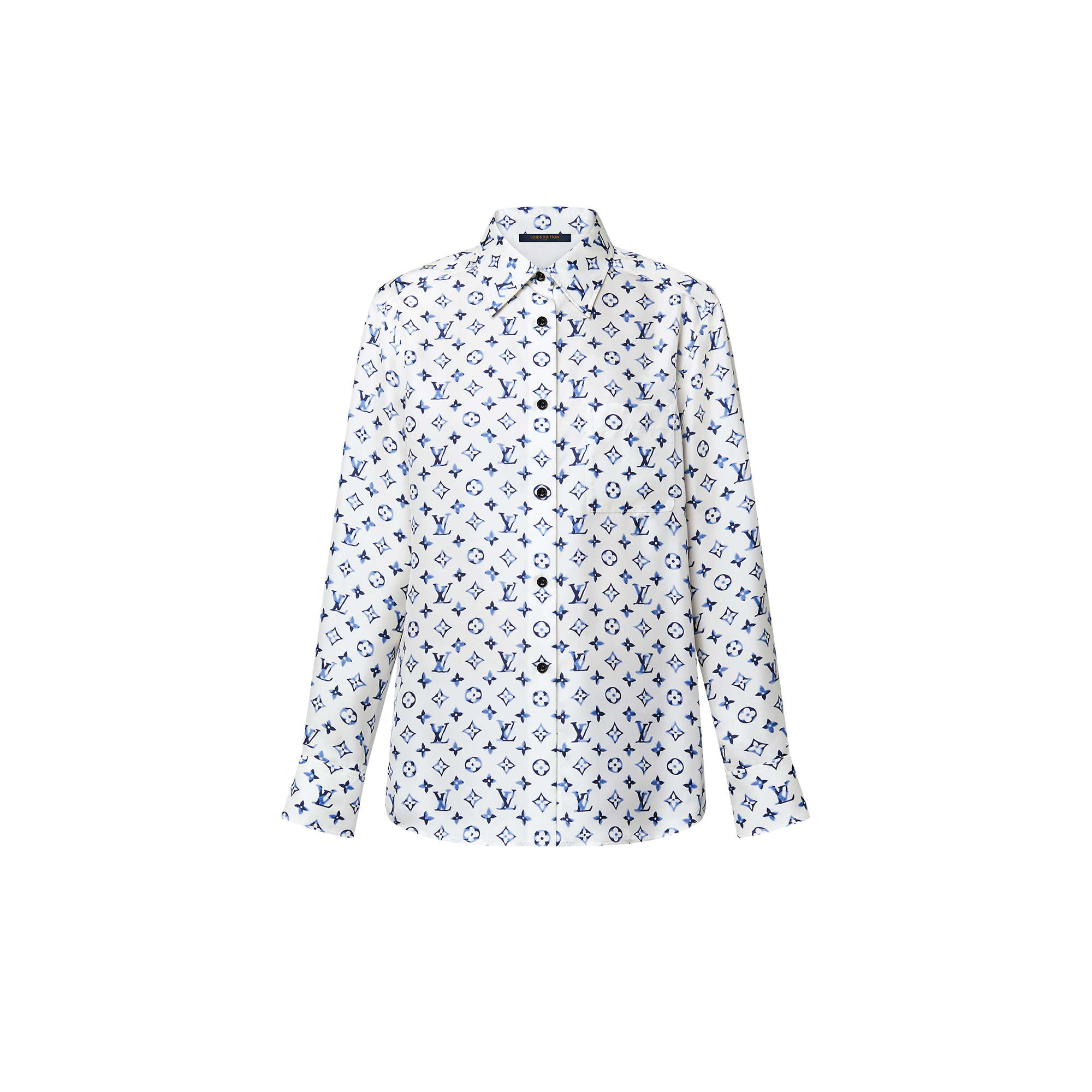 Aquarelle Monogram Silk Shirt  in Women