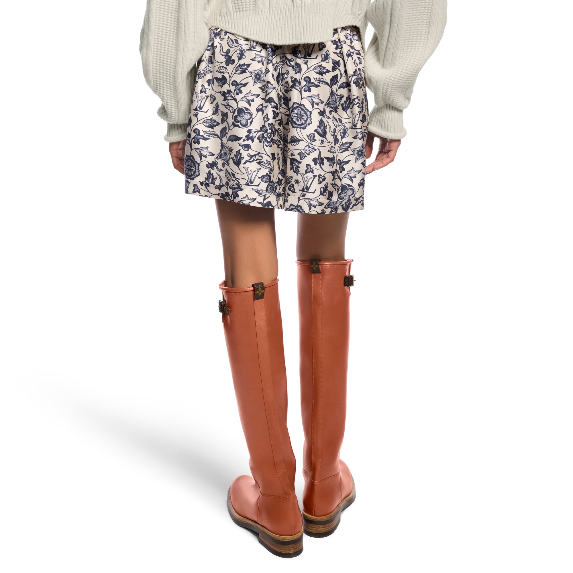 Botanical Print Boxer Shorts  in Women