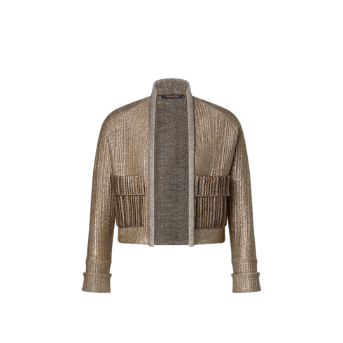 Boxy Glitter Knit Cardigan in Women's Ready-to-Wear Knitwear collections by Louis Vuitton (Product zoom)