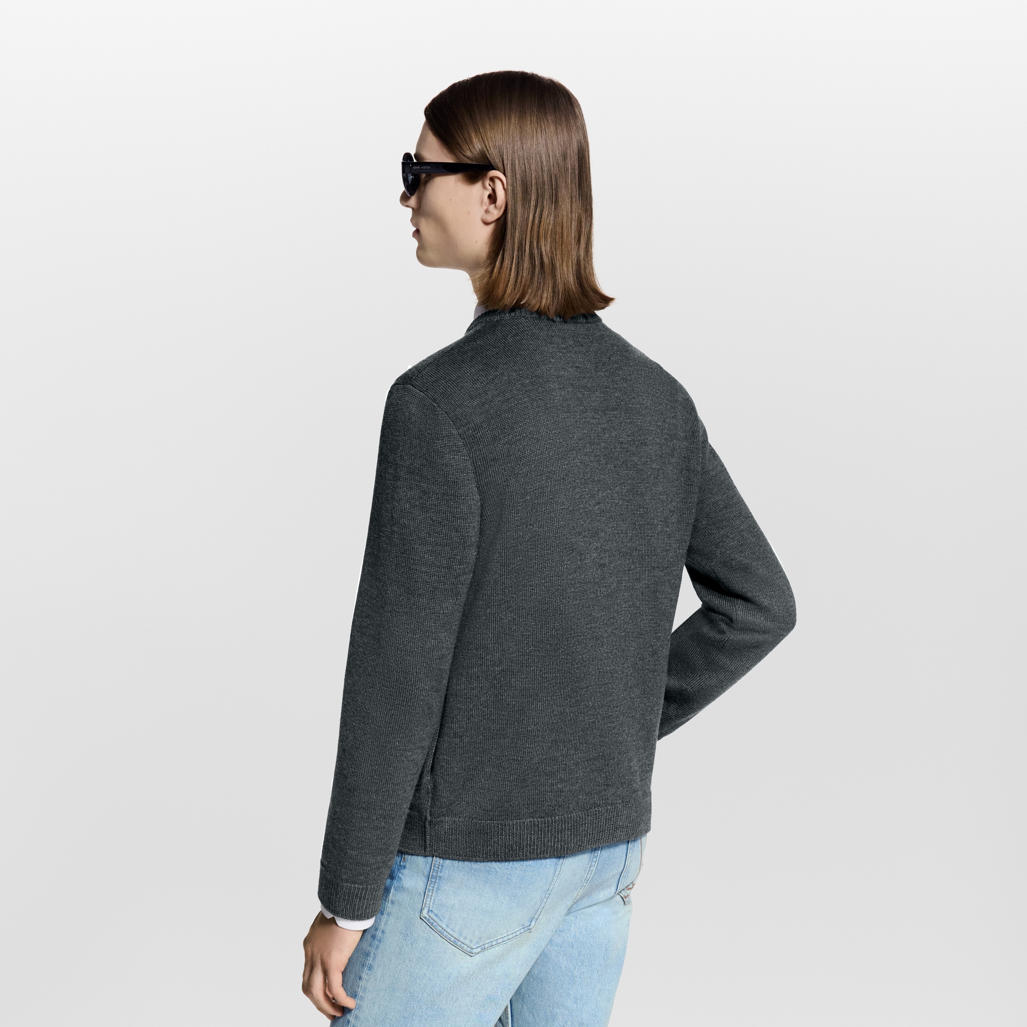 Cardigan With Pearly Embroidery  in Men