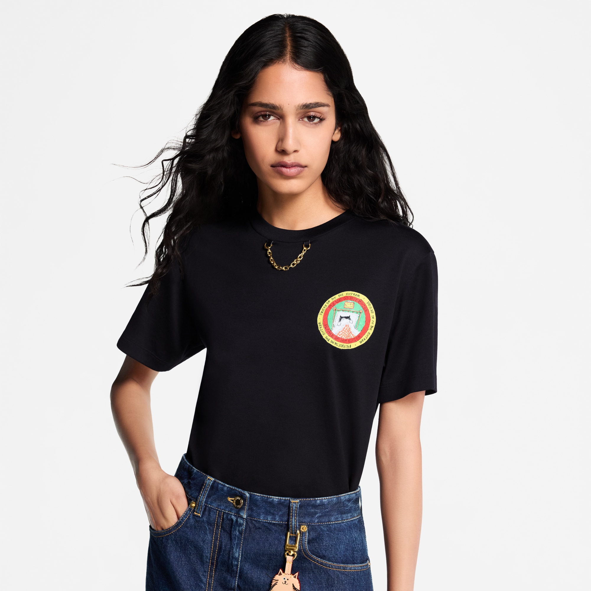 Cat Stamp T-Shirt  in Women
