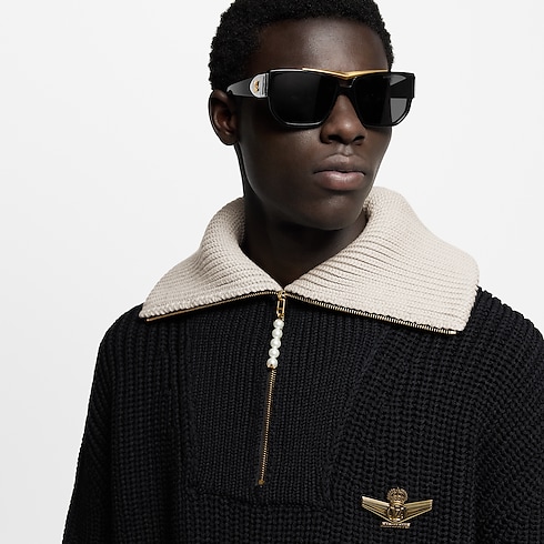 Chunky Wool-Blend Half-Zip Pullover in Men's Ready-to-Wear All Ready-to-Wear collections by Louis Vuitton (Product zoom)