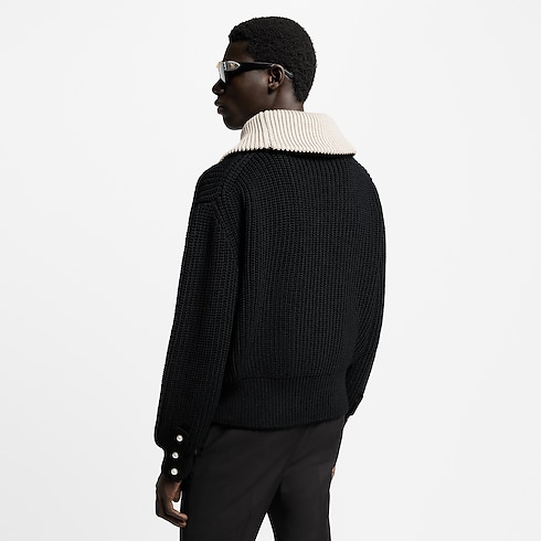 Chunky Wool-Blend Half-Zip Pullover in Men's Ready-to-Wear All Ready-to-Wear collections by Louis Vuitton (Product zoom)