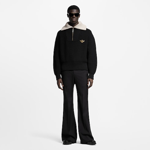 Chunky Wool-Blend Half-Zip Pullover in Men's Ready-to-Wear All Ready-to-Wear collections by Louis Vuitton (Product zoom)