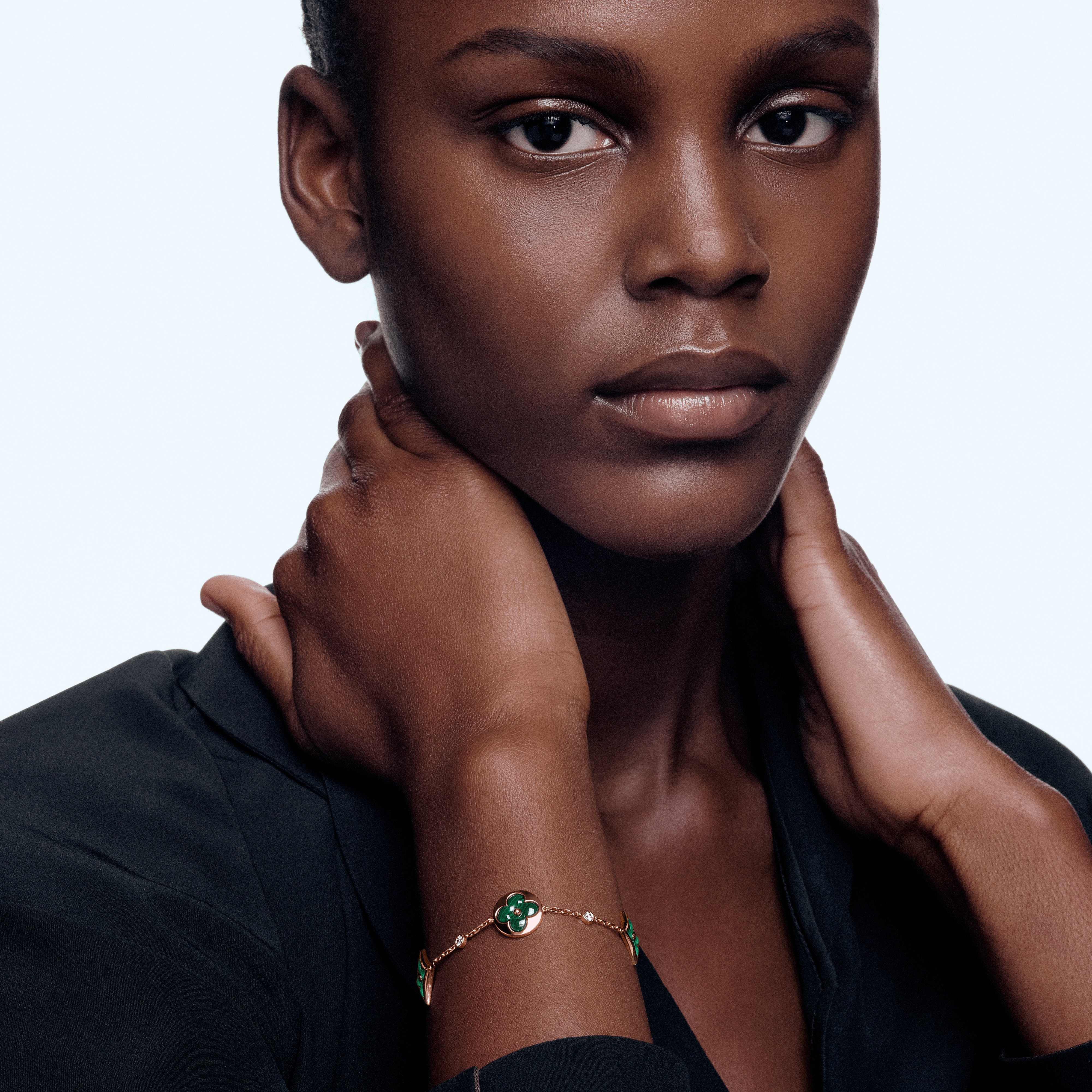 Color Blossom Bb Multi-Motif Bracelet, Pink Gold, Malachite And Diamonds  in Jewellery