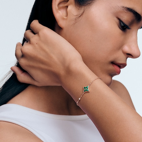 Color Blossom BB Star Bracelet, Pink Gold, Malachite And Diamond in Jewellery's Categories Bracelets collections by Louis Vuitton (Product zoom)