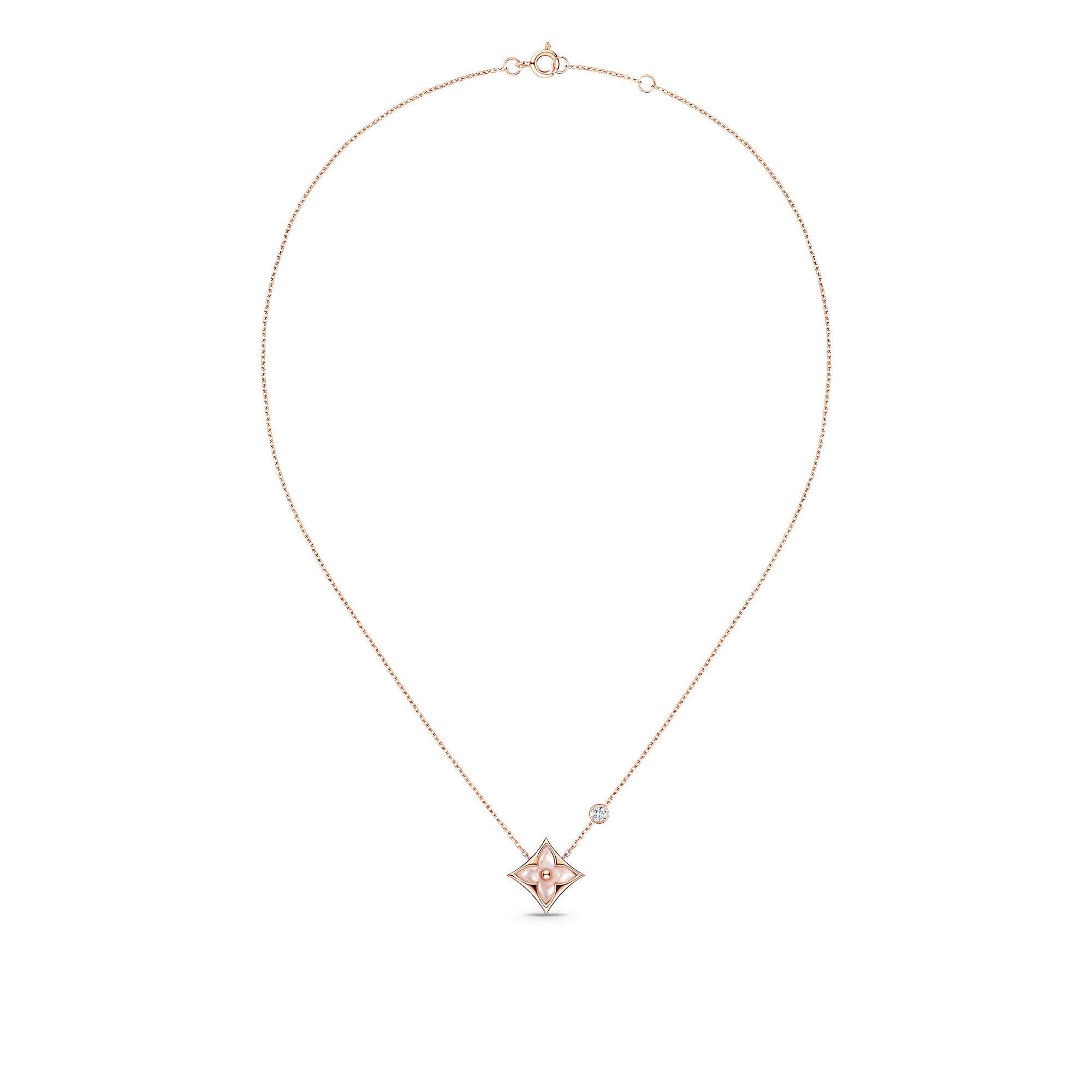 Color Blossom BB Star Pendant, Pink Gold, Pink Mother-Of-Pearl And Diamond  in Jewellery