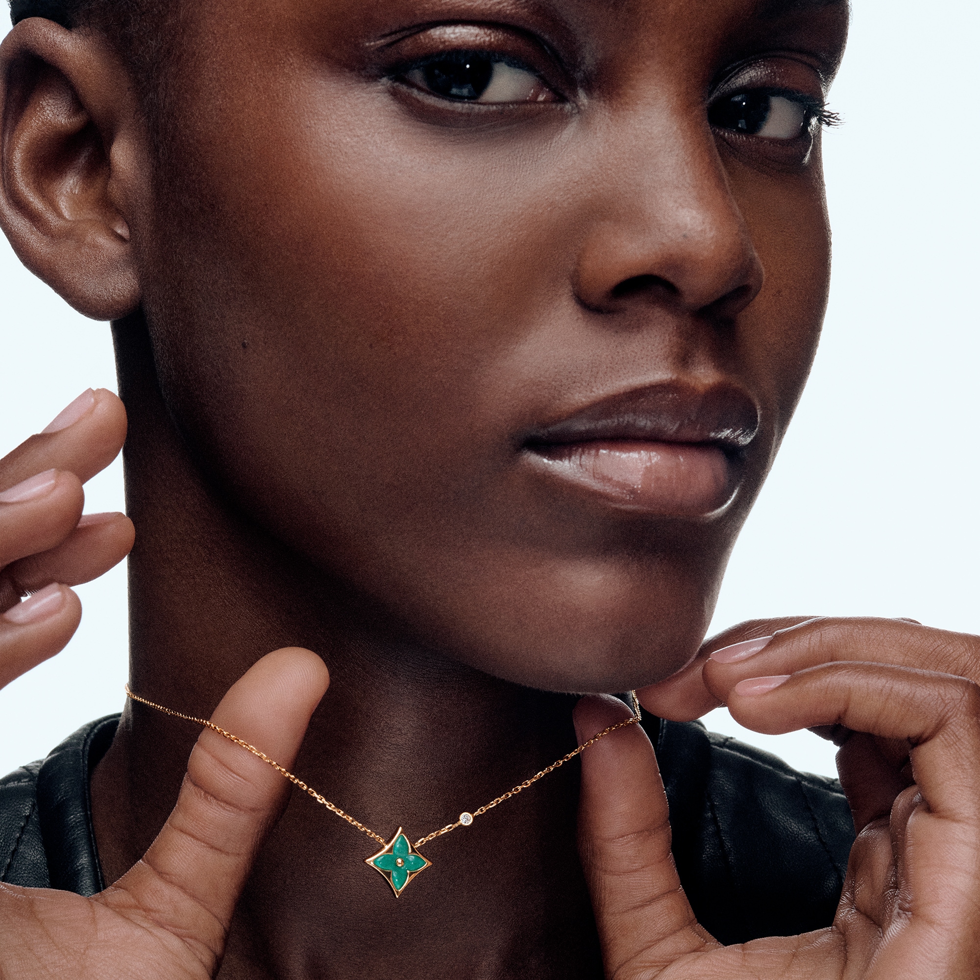 Color Blossom BB Star Pendant, Yellow Gold, Amazonite and Diamond  in Jewellery