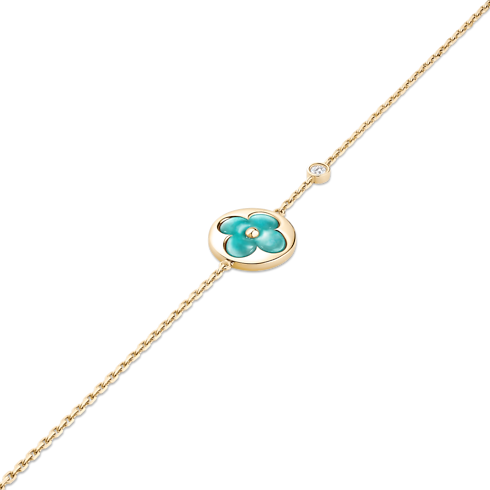 Color Blossom BB Sun Bracelet, Yellow Gold, Amazonite and Diamond in Jewellery's Categories Bracelets collections by Louis Vuitton (Product zoom)