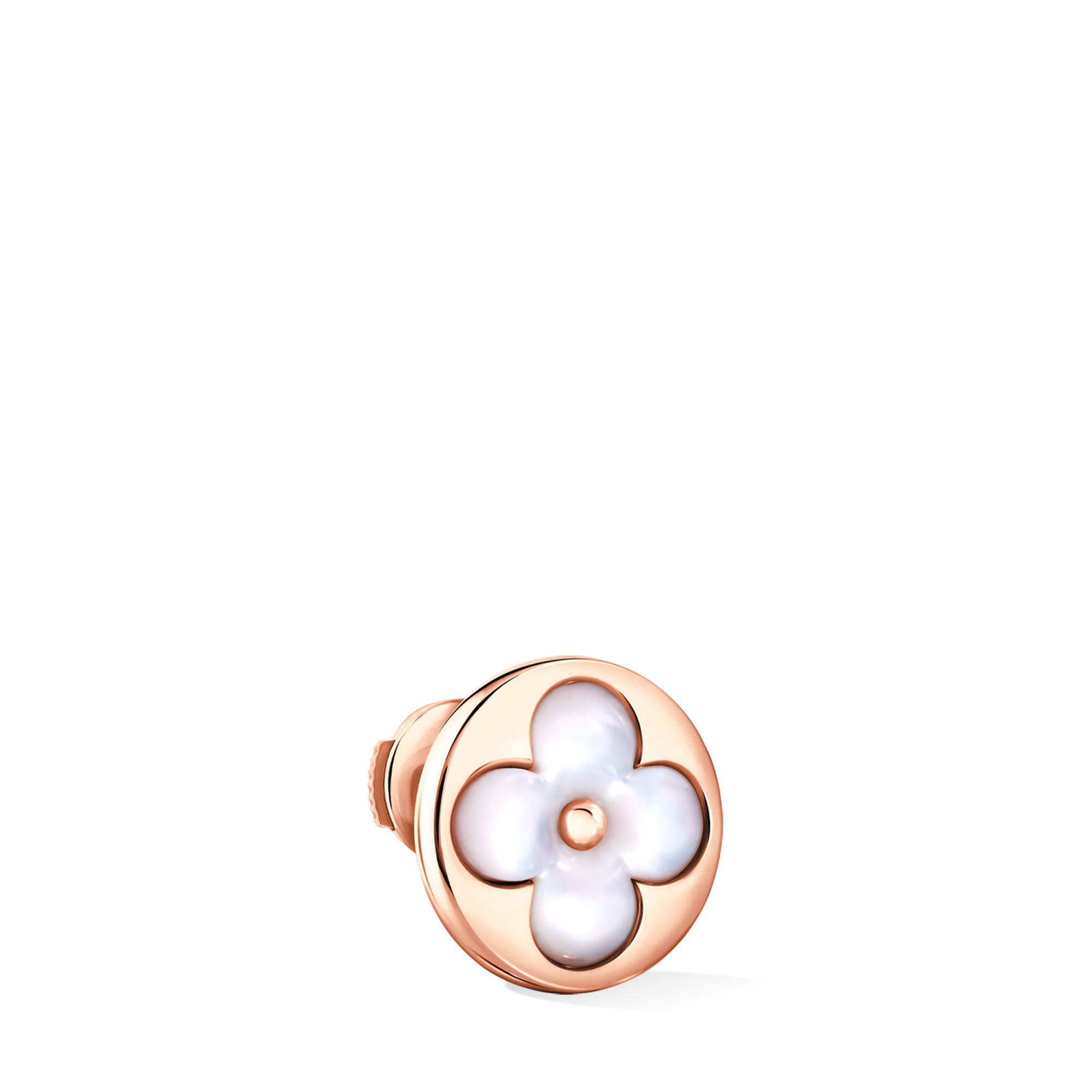 Color Blossom BB Sun Ear Stud, Pink Gold and White Mother-of-Pearl - Per Unit  in Jewellery