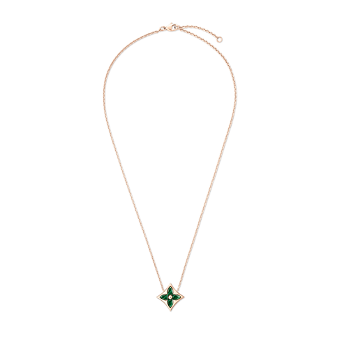 Color Blossom M Star Medallion, Pink Gold and Malachite in Jewellery's Categories Necklaces and Pendants collections by Louis Vuitton (Product zoom)