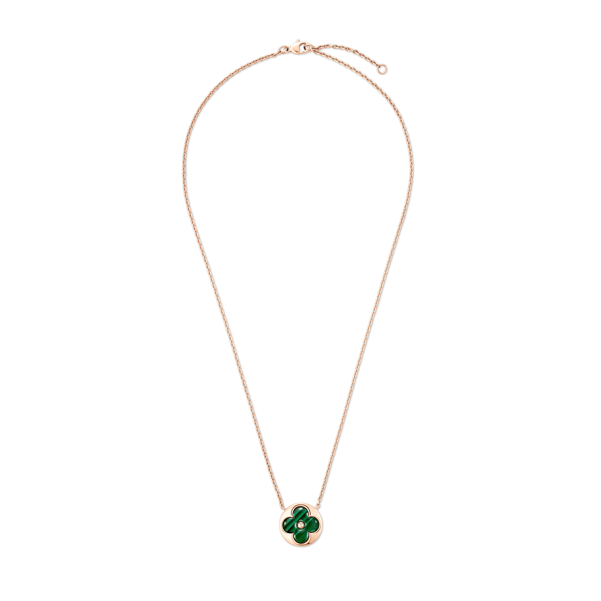 Color Blossom M Sun Medallion, Pink Gold and Malachite  in Jewellery