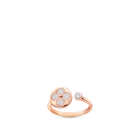 Color Blossom Mini Sun Ring, Pink Gold And Diamonds in Jewellery's Categories All Fine Jewellery collections by Louis Vuitton (Product zoom)