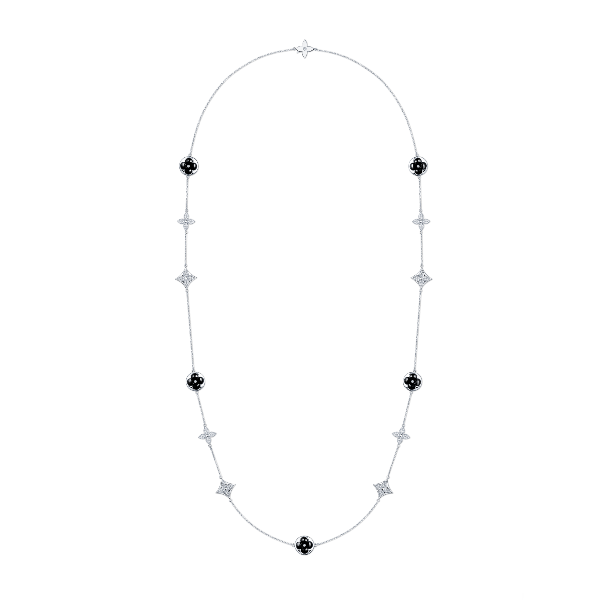 Color Blossom Sautoir, White Gold, Onyx And Diamonds  in Jewellery