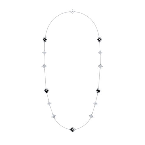 Color Blossom Sautoir, White Gold, Onyx And Diamonds in Jewellery's Categories All Fine Jewellery collections by Louis Vuitton (Product zoom)