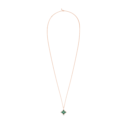 Color Blossom XL Medallion, Pink Gold, Malachite And Diamond in Jewellery's Categories Necklaces and Pendants collections by Louis Vuitton (Product zoom)