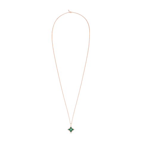 Color Blossom XL Medallion, Pink Gold, Malachite And Diamond in Jewellery's Categories Necklaces and Pendants collections by Louis Vuitton (Product zoom)