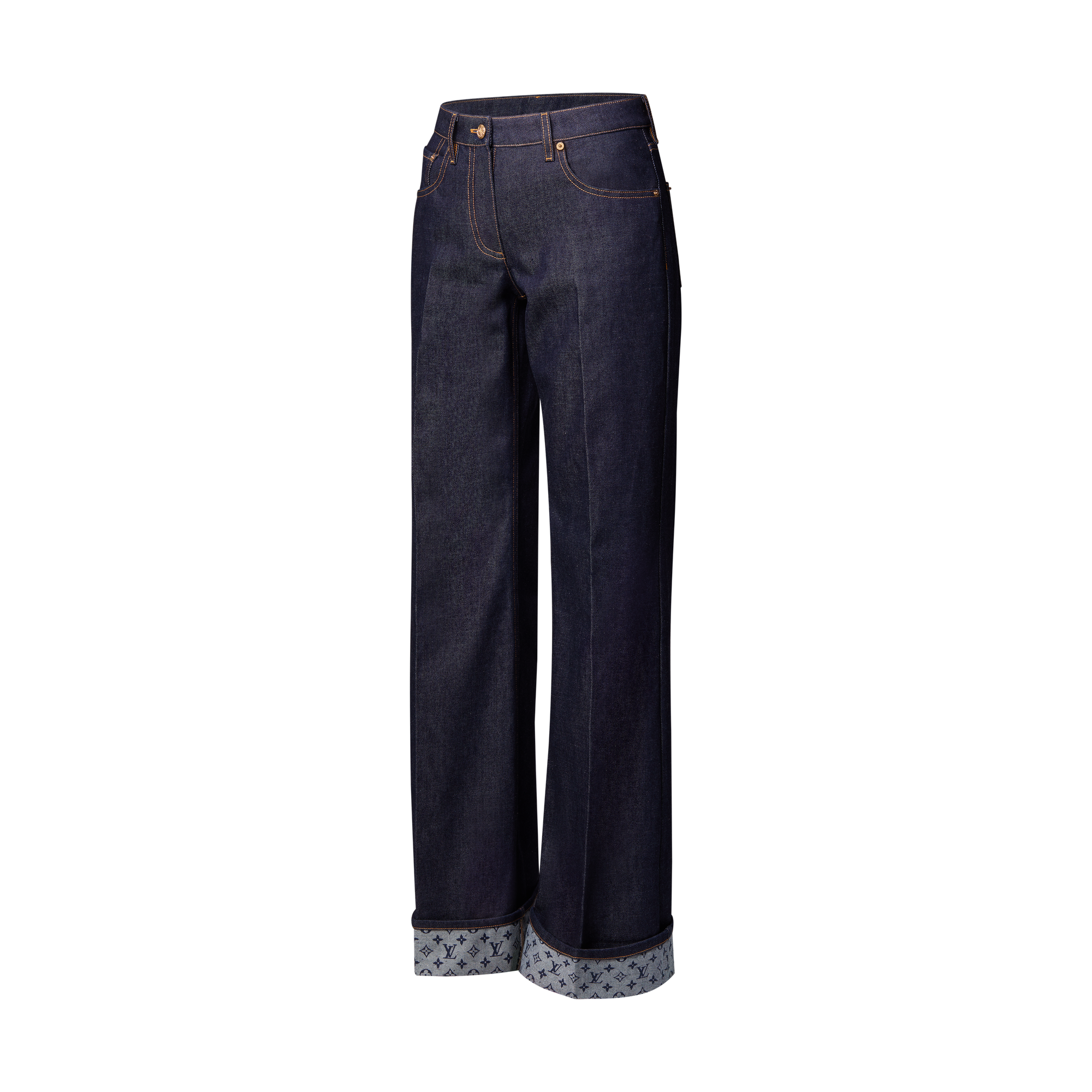 Cuffed Hem Flared Jeans  in Women