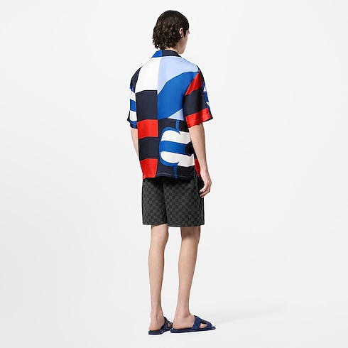 Damier Cotton Casual Shorts in Men's Ready-to-Wear Pants collections by Louis Vuitton (Product zoom)