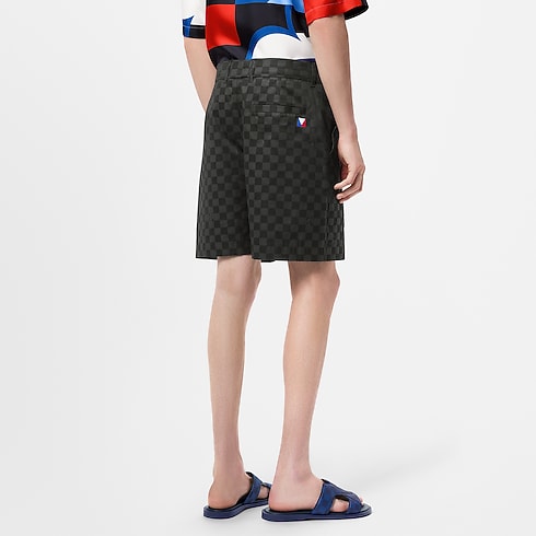 Damier Cotton Casual Shorts in Men's Ready-to-Wear Pants collections by Louis Vuitton (Product zoom)