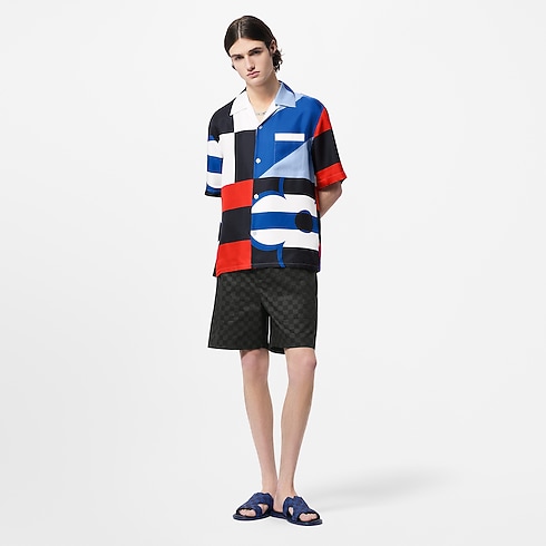 Damier Cotton Casual Shorts in Men's Ready-to-Wear Pants collections by Louis Vuitton (Product zoom)