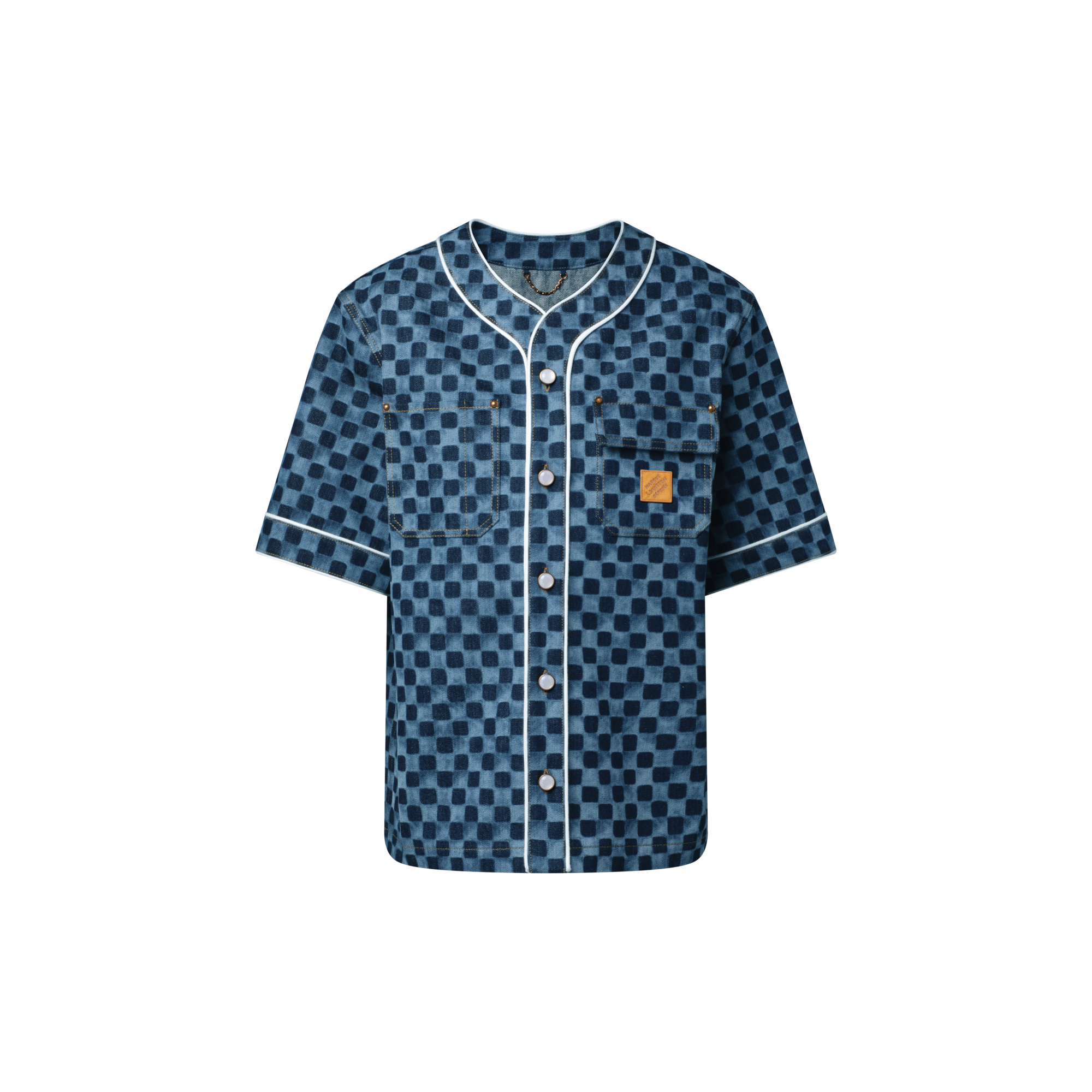 Damier Denim Baseball Shirt  in Men