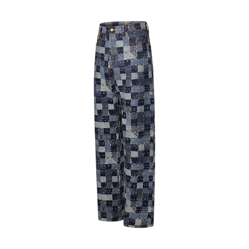 Damier Denim Skate Pants in Men's Ready-to-Wear Denim collections by Louis Vuitton (Product zoom)