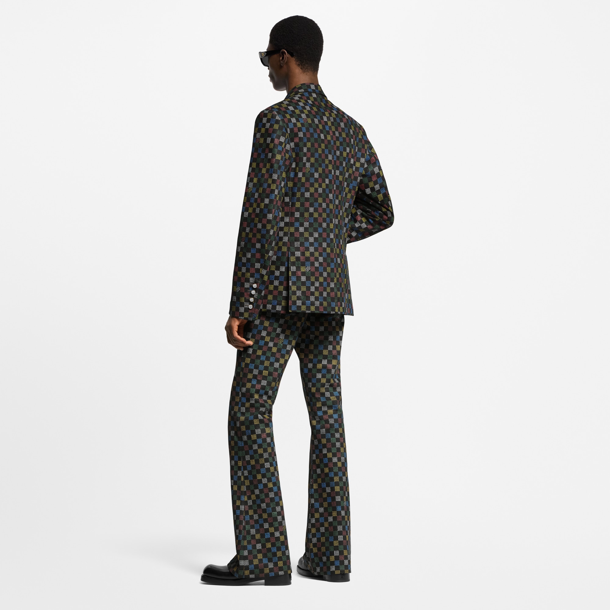 Damier Flared Denim Pants   in Men