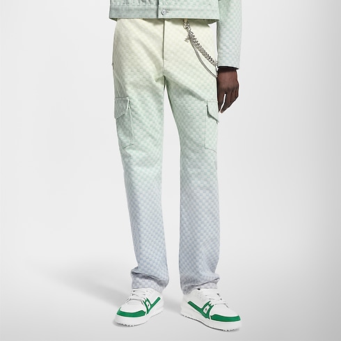 Damier Gradient Jacquard Denim Cargo Pants in Men's Ready-to-Wear Denim collections by Louis Vuitton (Product zoom)