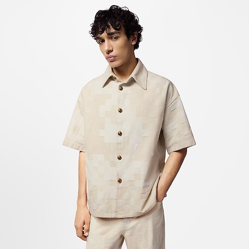 Damier Short-Sleeved Denim Shirt in Men's Ready-to-Wear Shirts collections by Louis Vuitton (Product zoom)