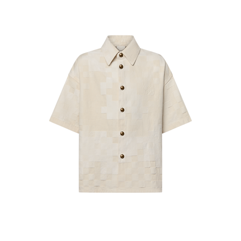 Damier Short-Sleeved Denim Shirt in Men's Ready-to-Wear Shirts collections by Louis Vuitton (Product zoom)