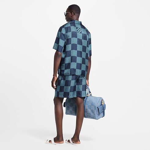 Damier Silk Shorts in Men's Ready-to-Wear Pants collections by Louis Vuitton (Product zoom)