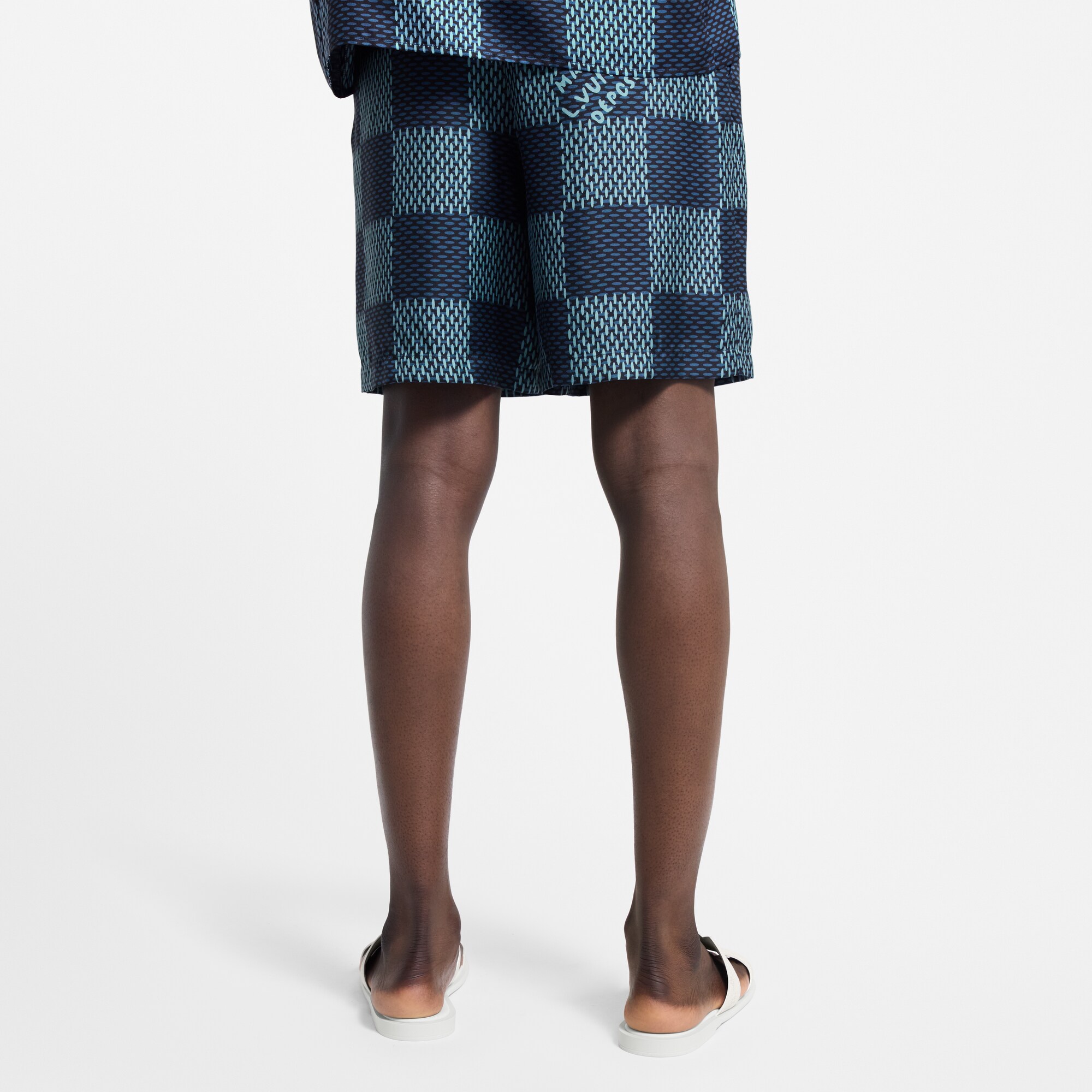 Damier Silk Shorts  in Men