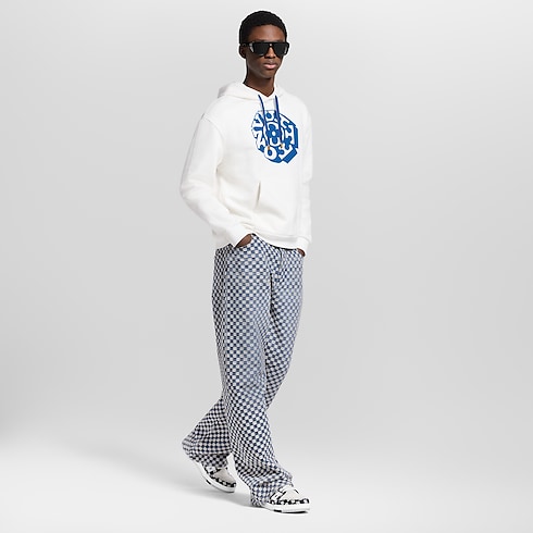 Damier Wide-Leg Jeans in Men's Ready-to-Wear Denim collections by Louis Vuitton (Product zoom)