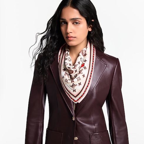 Damiergram Square 70 . in Women's Accessories Silk Squares and Bandeaus collections by Louis Vuitton (Product zoom)