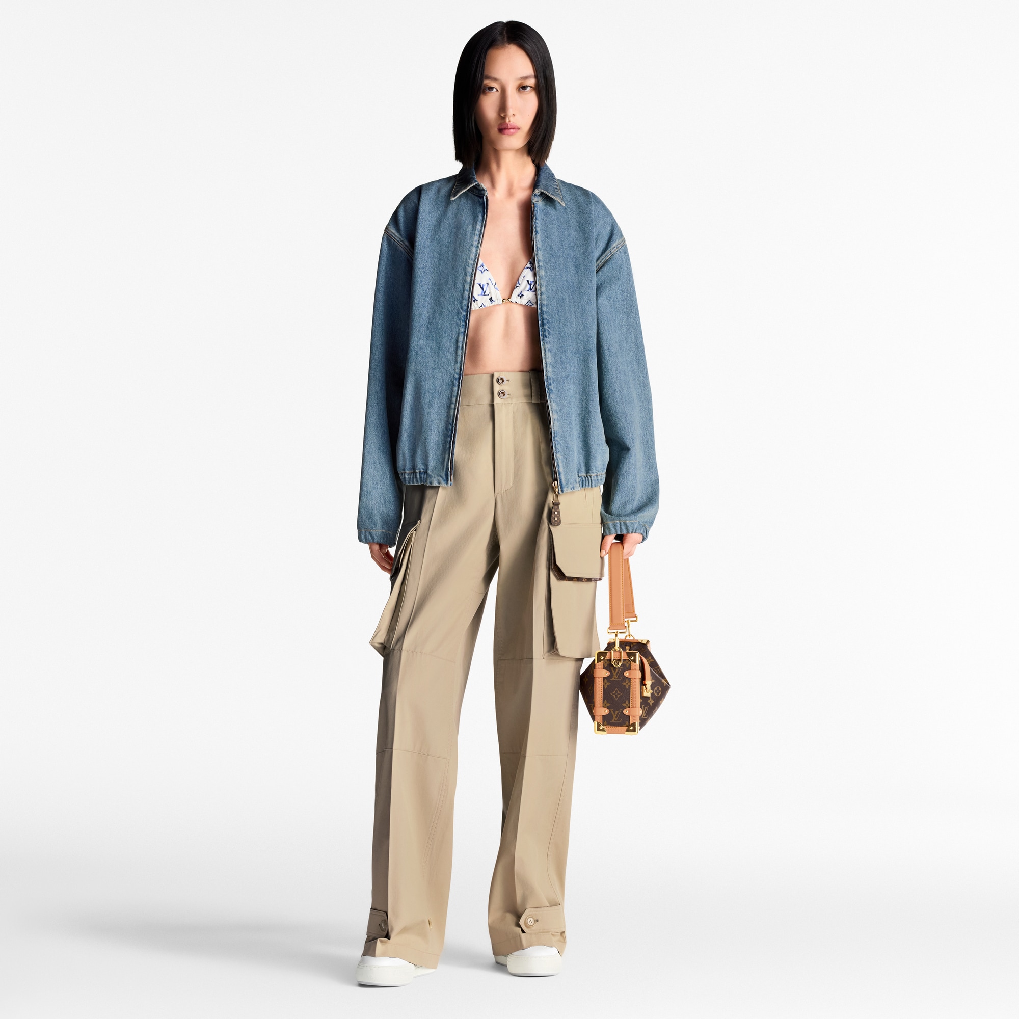 Denim Bomber Jacket   in Women