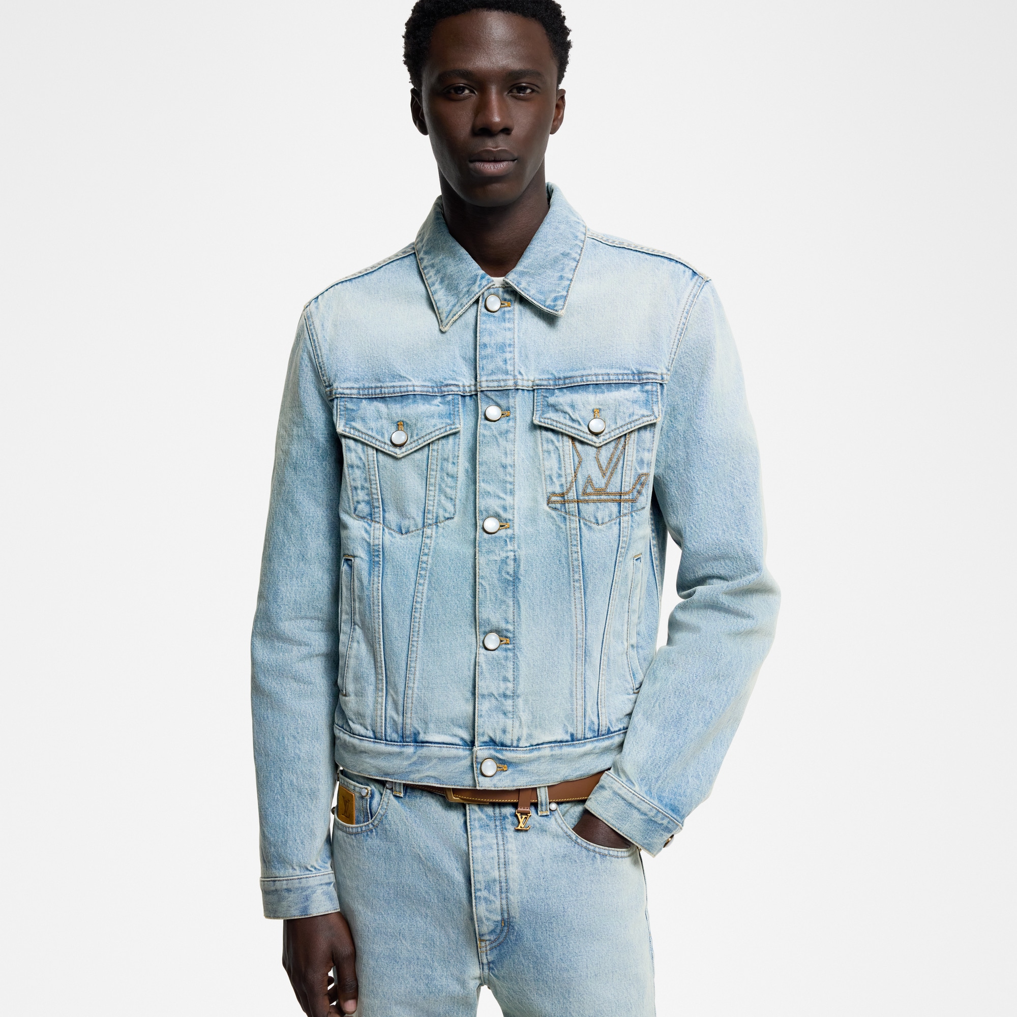 Denim Trucker Jacket  in Men