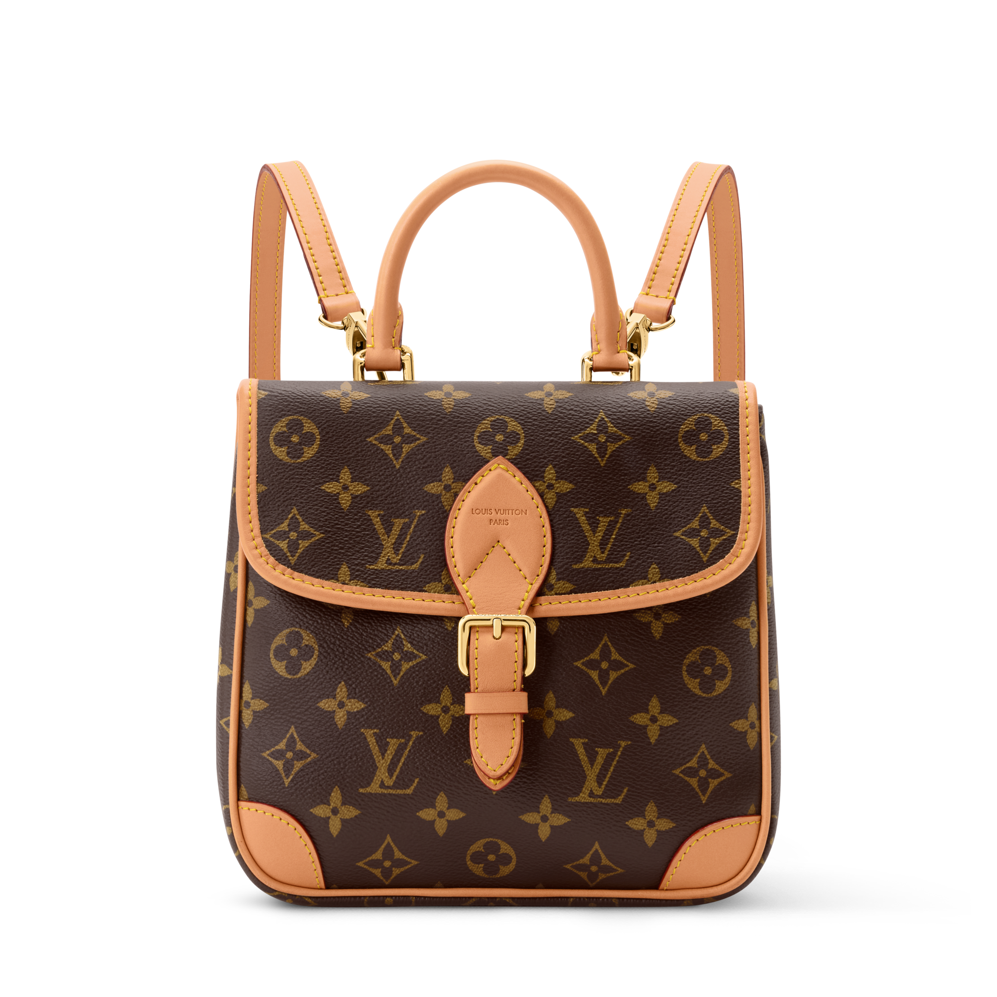 backpack louis vuitton women Montsouris PM The Lady Bag with the monogram pattern subtly embossed into the cowhide LOUIS VUITTON Montsouris Mini Monogram