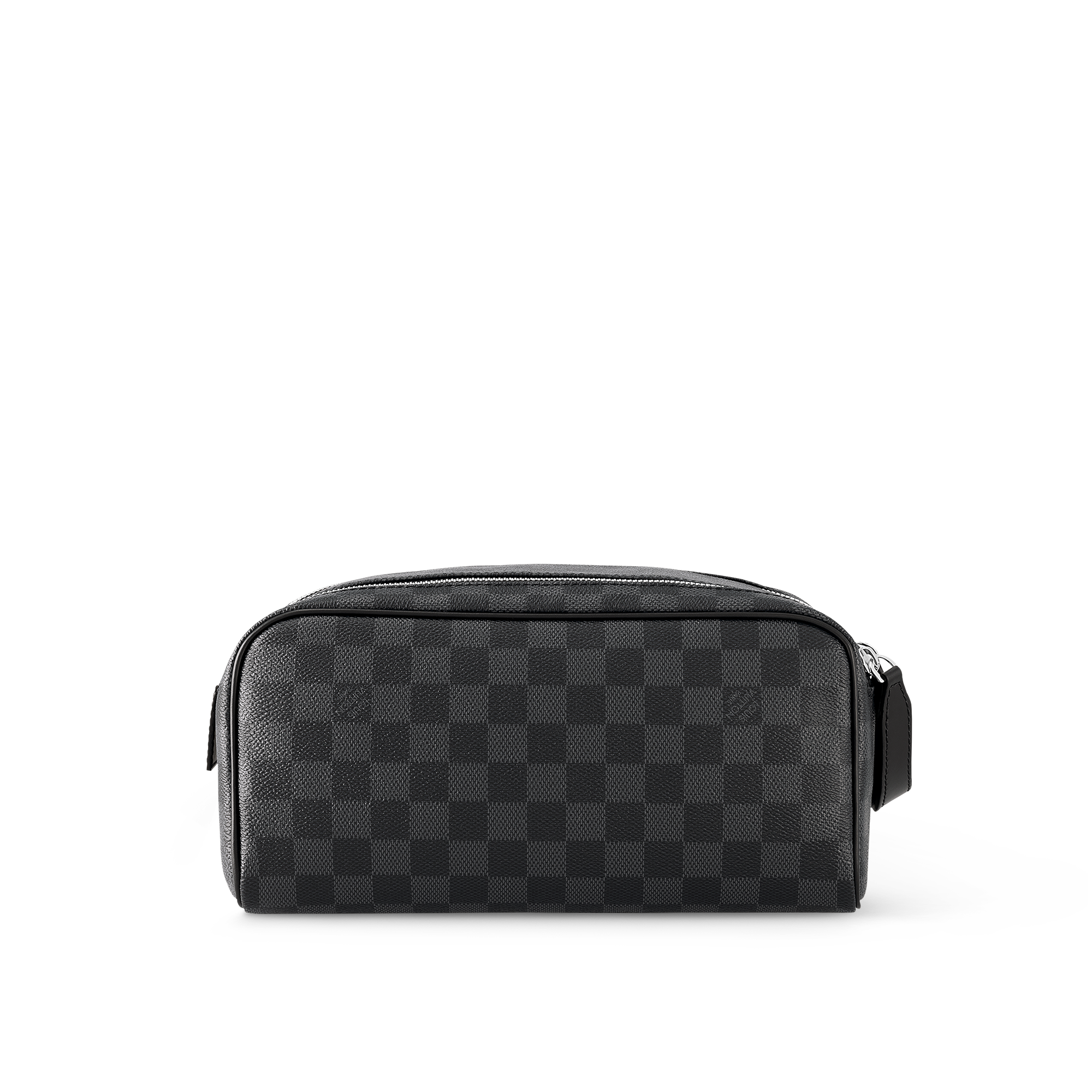 Dopp Kit Toilet Pouch Damier Graphite Canvas in Men