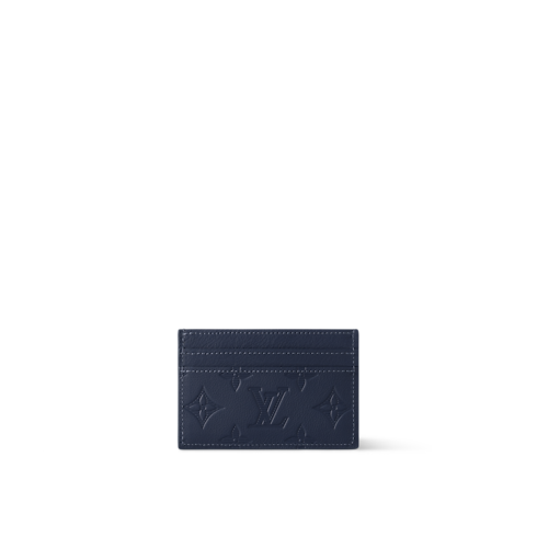 Double Card Holder Monogram Shadow Leather in Bags and Small Leather Goods's Men Small Leather Goods Card Holders collections by Louis Vuitton (Product zoom)