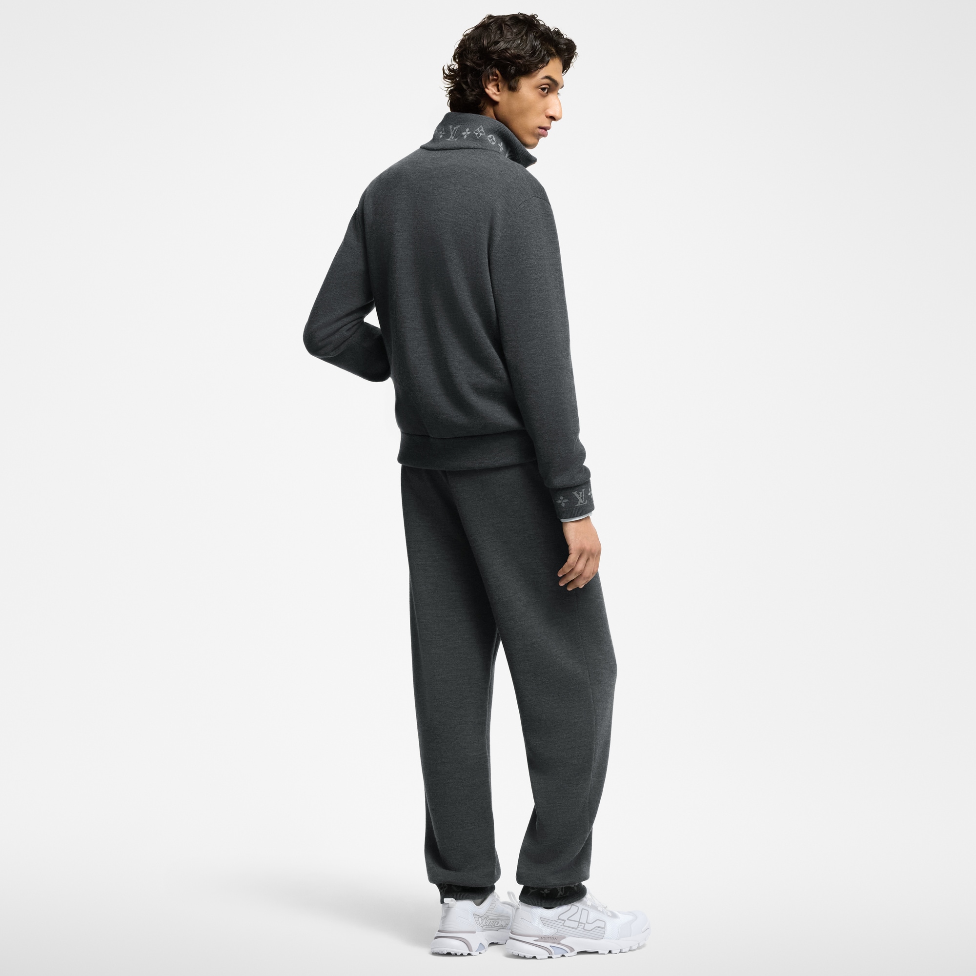 Double Face Knit Wool Travel Blouson  in Men