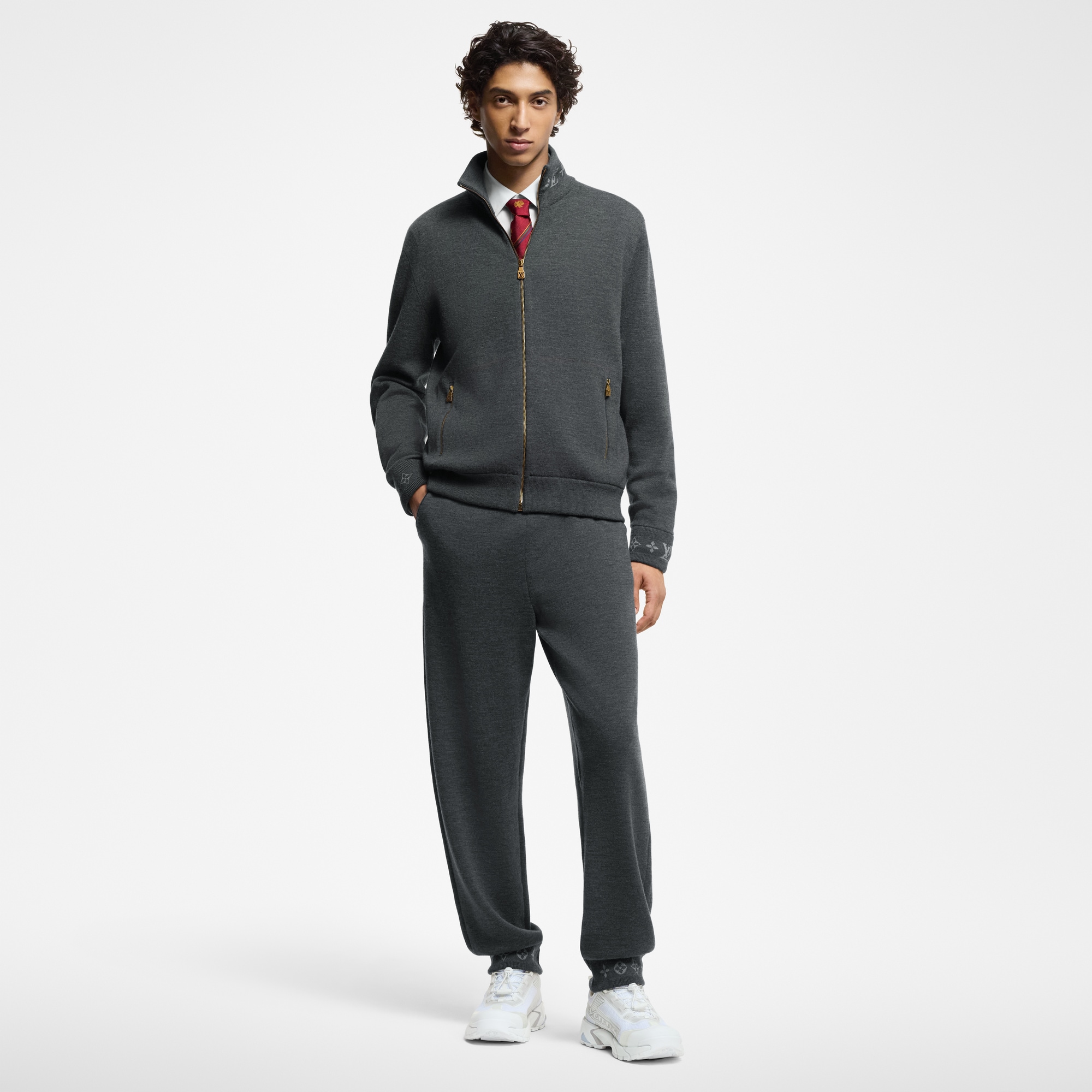 Double Face Knit Wool Travel Blouson  in Men