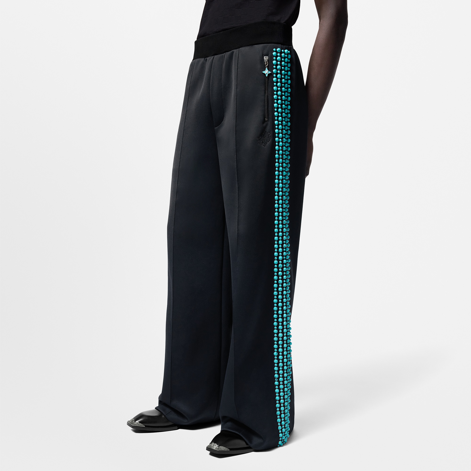 Embellished Cotton Track Pants   in Men