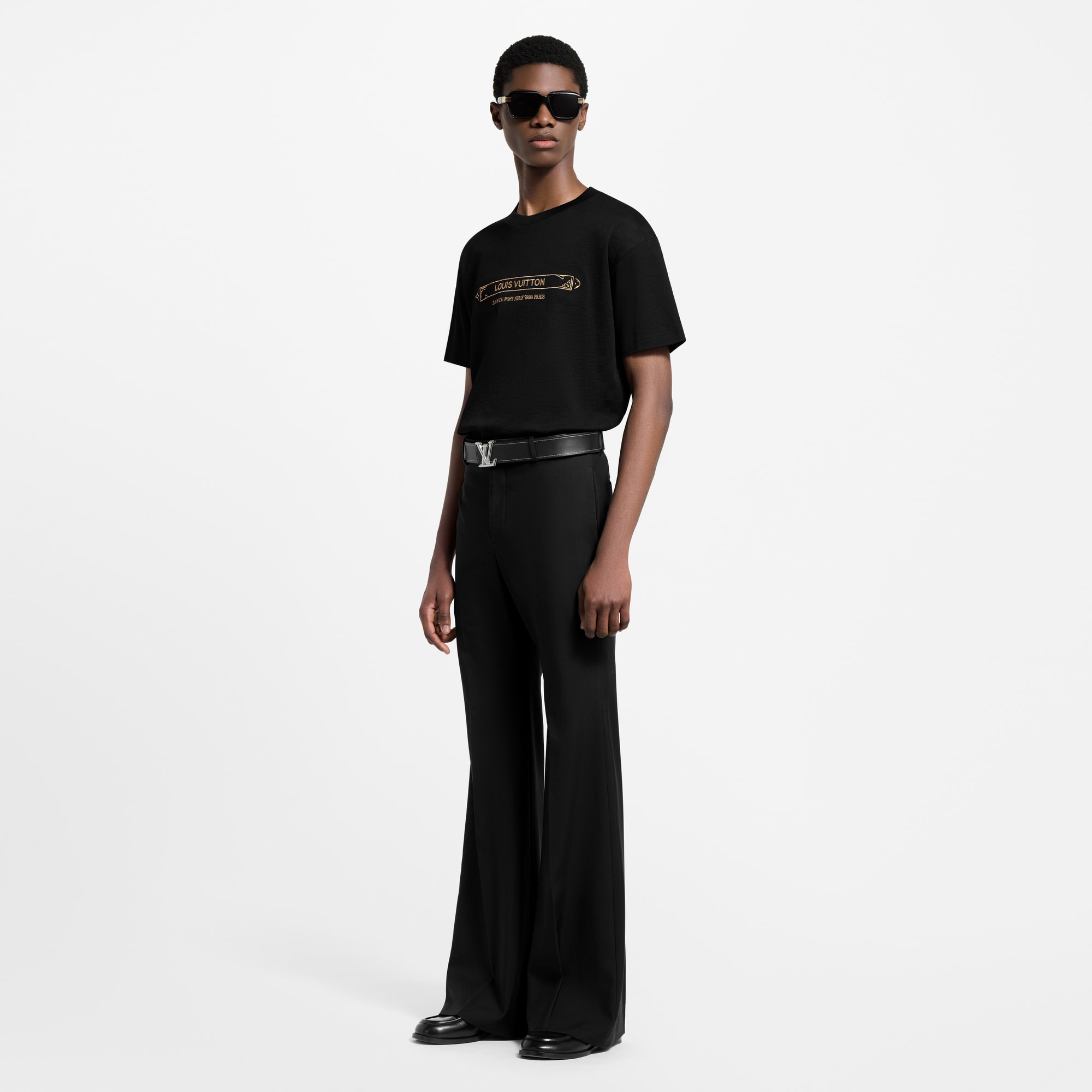 Embellished Damier Pique T-Shirt  in Men