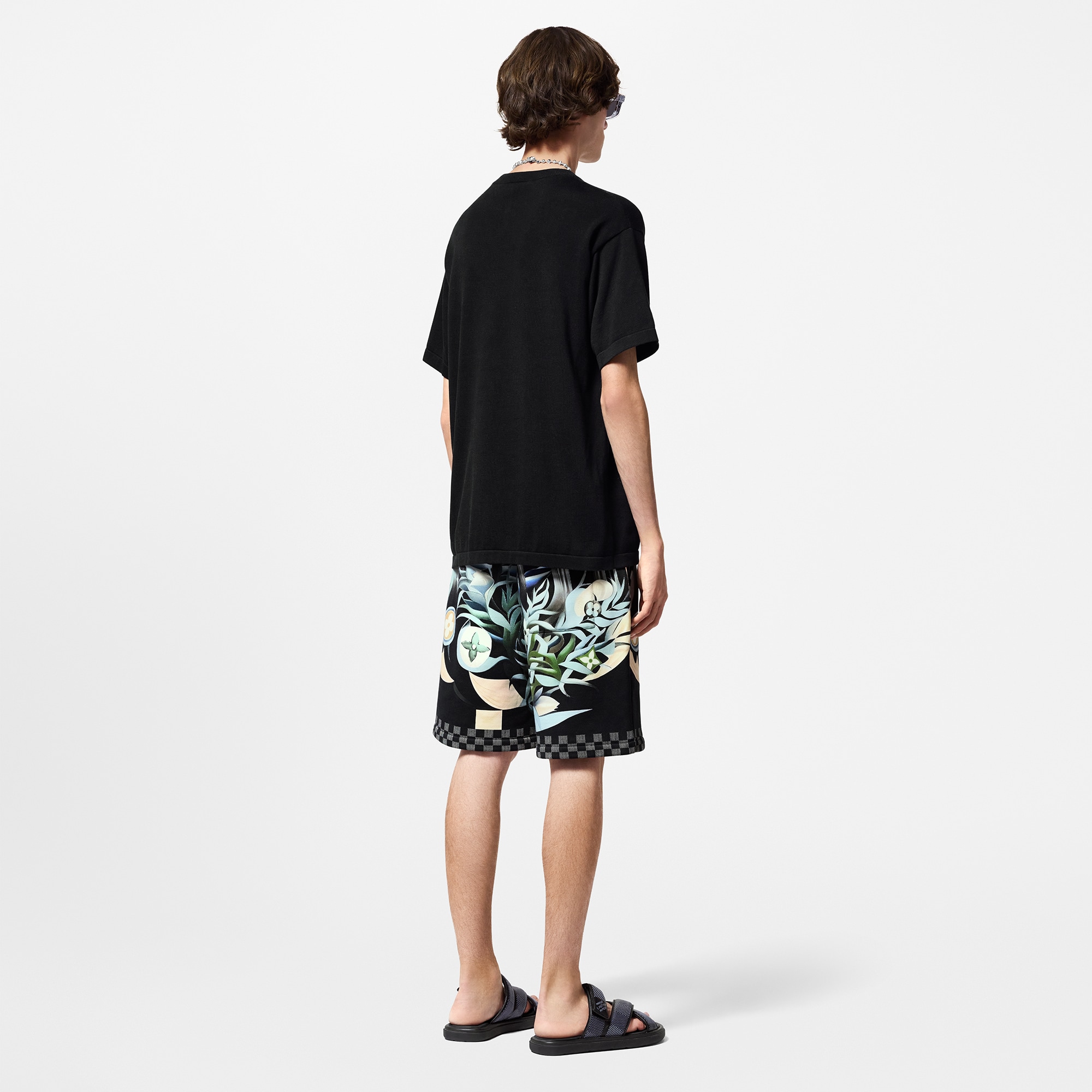 Embellished Short-Sleeved Cotton Crewneck  in Men