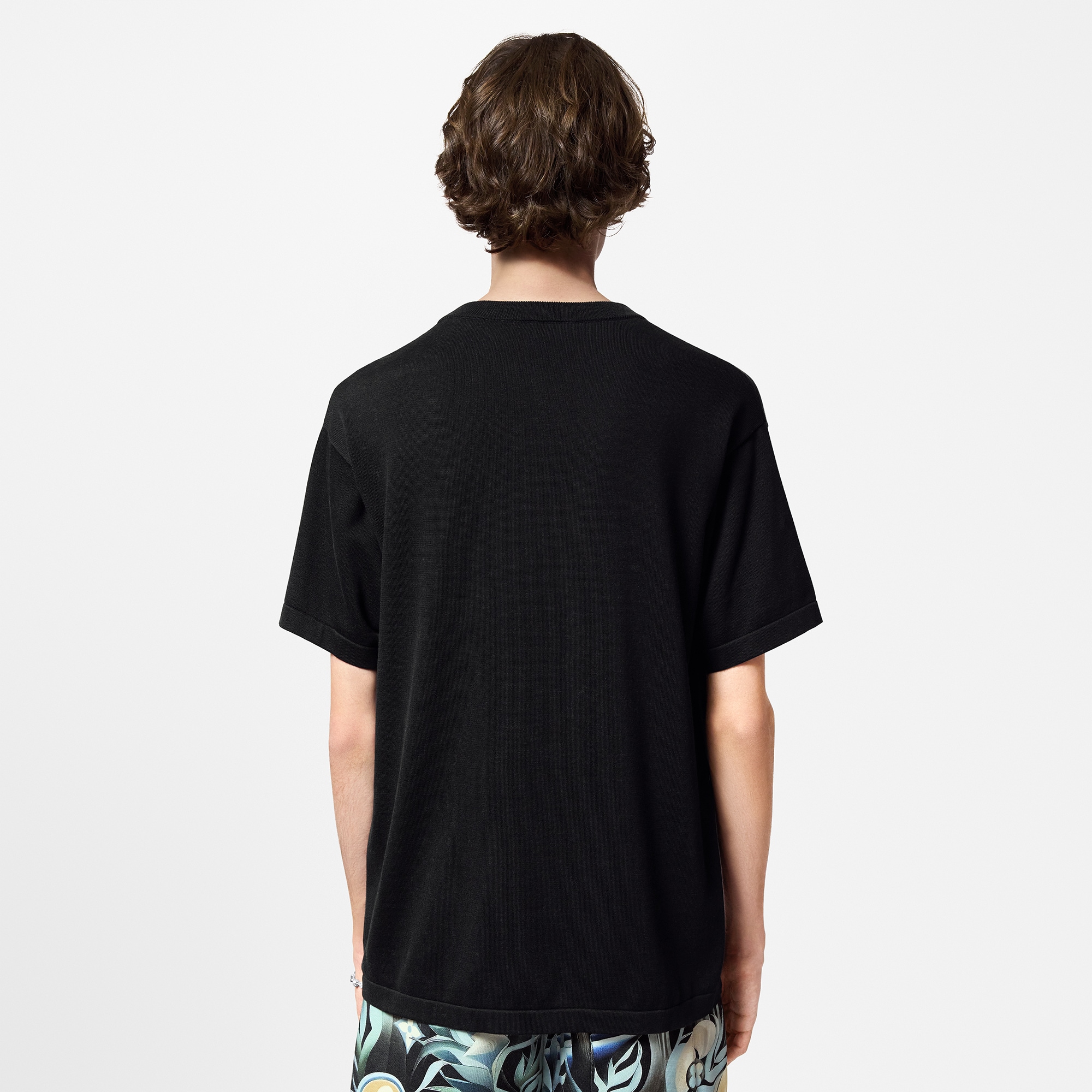 Embellished Short-Sleeved Cotton Crewneck  in Men